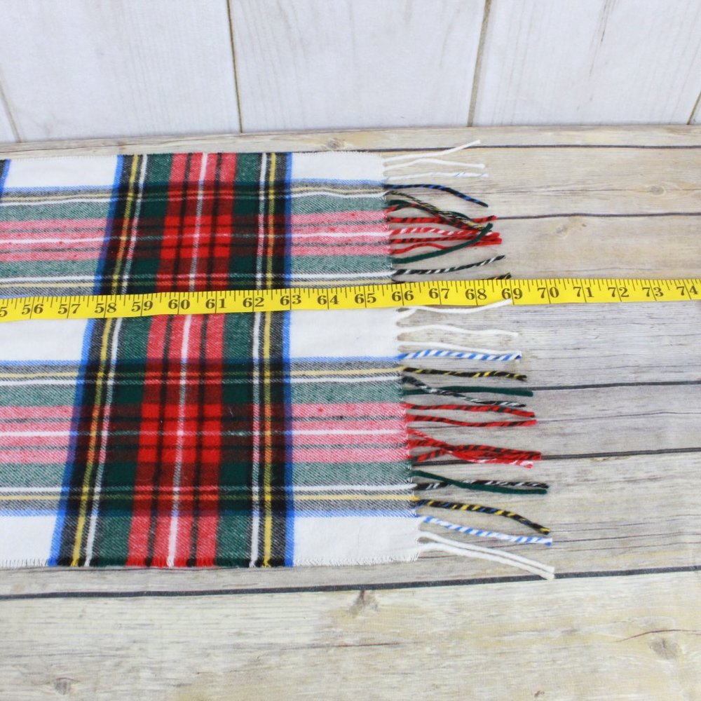 V. Fraas Multicolor Plaid Acrylic Cashmink Muffler Cold Weather Scarf Size OS - Picture 6 of 6